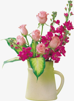花瓶里的鲜花素材