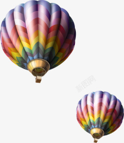 彩色条纹漂浮氢气球素材