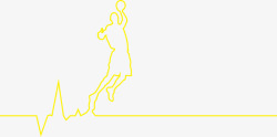 创意心率创意黄色运动心率高清图片