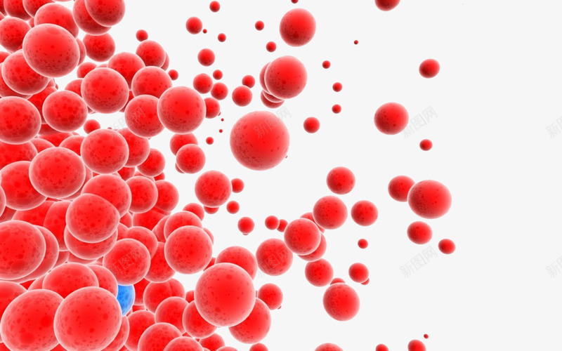 红色小球png免抠素材_88icon https://88icon.com 小球 扩散 漂浮 球形 红色 细胞