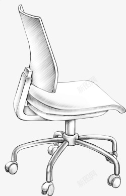 创意合成手绘素描办公椅子素材