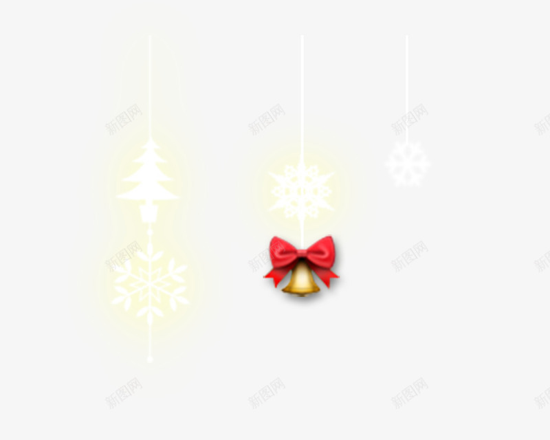 圣诞节装饰品png免抠素材_88icon https://88icon.com 发光的圣诞树 圣诞节 氛围装饰品 装饰 铃铛 雪花