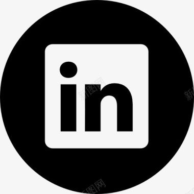 社交软件标识LinkedIn标识按钮图标图标