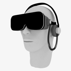 戴着VR眼镜的头像模型素材