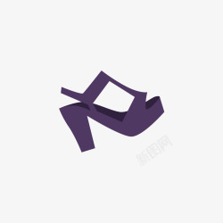 紫色的高跟鞋素材