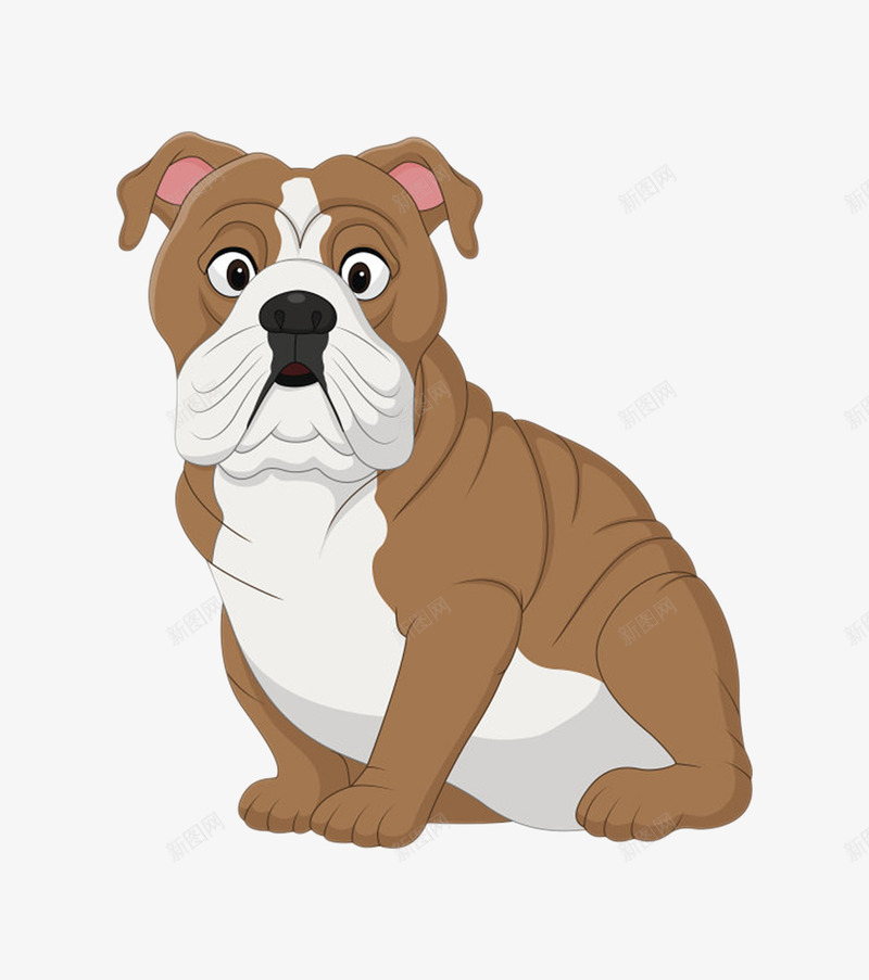 卡通皱皮黄色斗牛犬png免抠素材_88icon https://88icon.com Q版 免扣 免费下载 凶悍 动物 卡通 卡通斗牛犬 宠物 强壮 恶霸犬 犬 狗