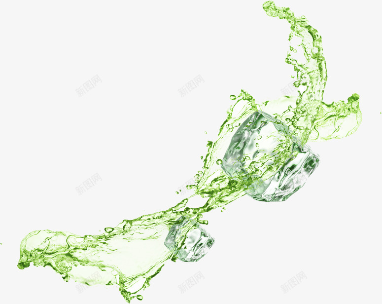 水光图案png免抠素材_88icon https://88icon.com 水滴 漂浮 绿色 背景