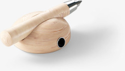 木质笔架圆珠笔素材