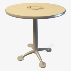 一个桌子一个圆形象牙白颜色欧式桌子高清图片