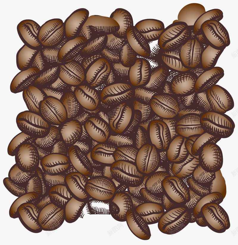 咖啡豆背景png免抠素材_88icon https://88icon.com 原材料 咖啡豆 灰色 饮品