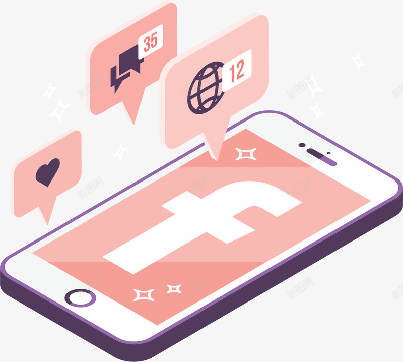 手机端互联网社交矢量图ai免抠素材_88icon https://88icon.com 手机 手机端 矢量png 社交 移动社交 网络社交 矢量图