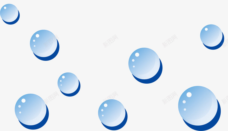 蓝色清新水滴png免抠素材_88icon https://88icon.com 卡通液体 流体水珠 清新液体 漂浮流体 简约水珠 蓝色水滴