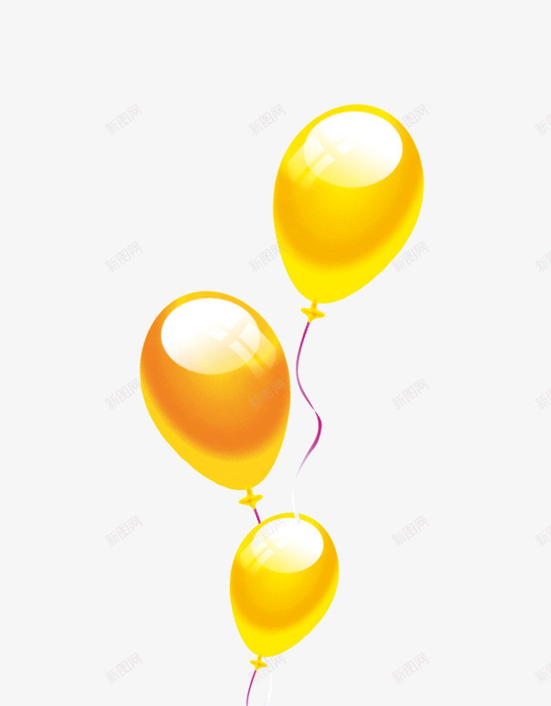 金色飘浮的气球png免抠素材_88icon https://88icon.com 气球 气球素材 装饰 装饰素材 金色 飘浮的气球
