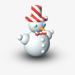 3d打招唿雪人3D雪人先生高清图片