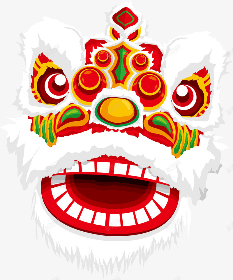 红色中国风狮子头png免抠素材_88icon https://88icon.com 新年 新年舞狮 新春 春节快乐 狮子头 舞狮