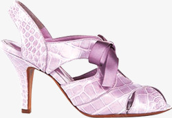 优雅淡紫色女士高跟鞋凉鞋素材