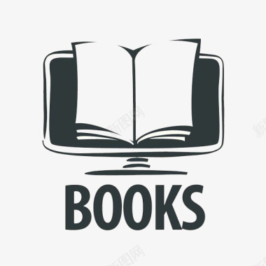 灰色书籍logo图标图标