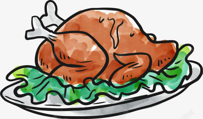 感恩节准备食物手绘感恩节食物图标图标