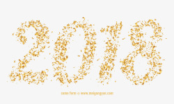 2018新年创意新颖艺术字装饰素材