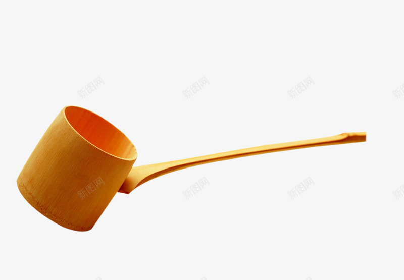 木质水勺png免抠素材_88icon https://88icon.com 勺子 木头 木质 水勺 长勺