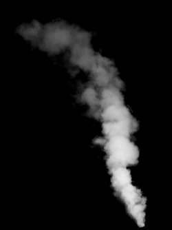 漂浮飘散的白色烟柱云朵烟雾素材