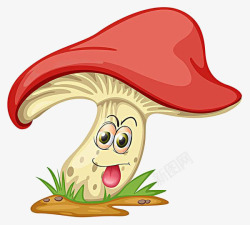 小草表情卡通表情蘑菇高清图片