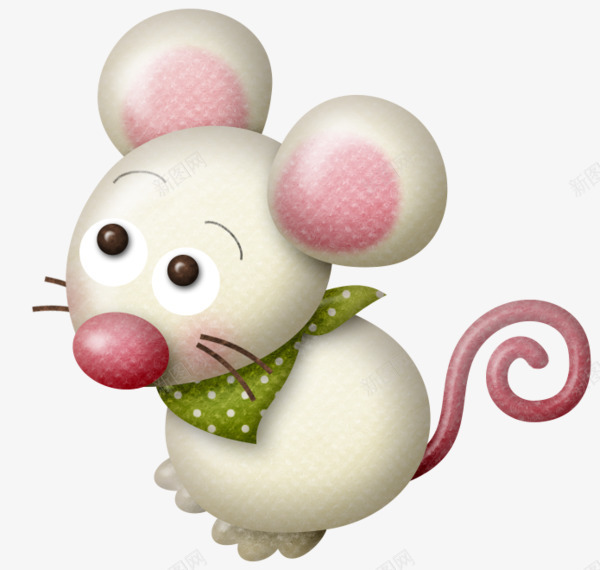 老鼠卡通动物png免抠素材_88icon https://88icon.com 动物 卡通 可爱 白色 老鼠