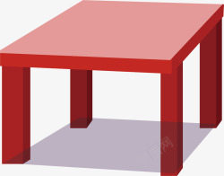 红色的桌子素材