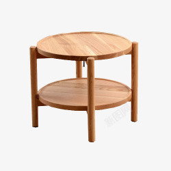 木质双层圆桌素材