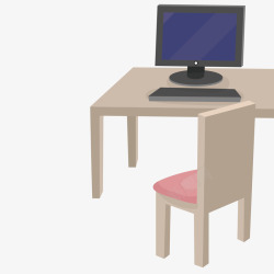 办公桌与椅子素材