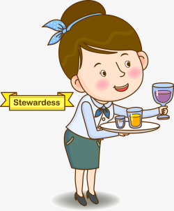 stewardess女服务员上酒高清图片