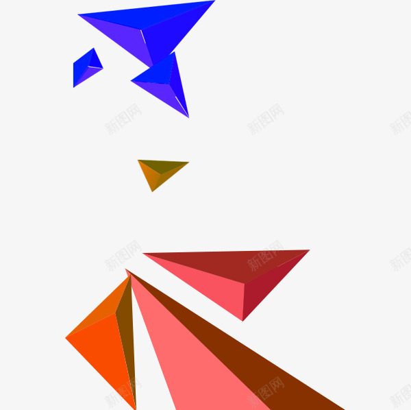 立体几何漂浮装饰png免抠素材_88icon https://88icon.com 三角 几何 漂浮 装饰