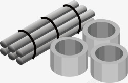 工业用品白色的钢铁制品矢量图高清图片