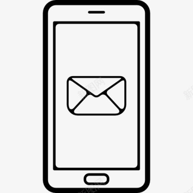 蛋黄展示图电子邮件信封背面的符号在手机屏幕图标图标