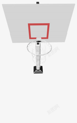 卡通立体篮球架投篮素材