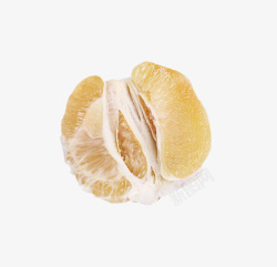 一半白色水果柚子肉素材