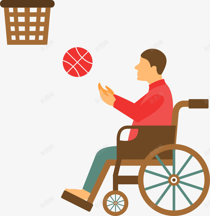 全国助残日投篮的男孩png免抠素材_88icon https://88icon.com 全国助残日 坐着轮椅 复健 打篮球 投篮的男孩 篮球运动