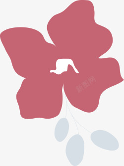 粉红花背景藏红花线框图素材