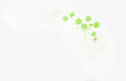 创意镂空网格状背景绿叶素材