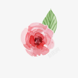 水墨画花朵矢量图素材