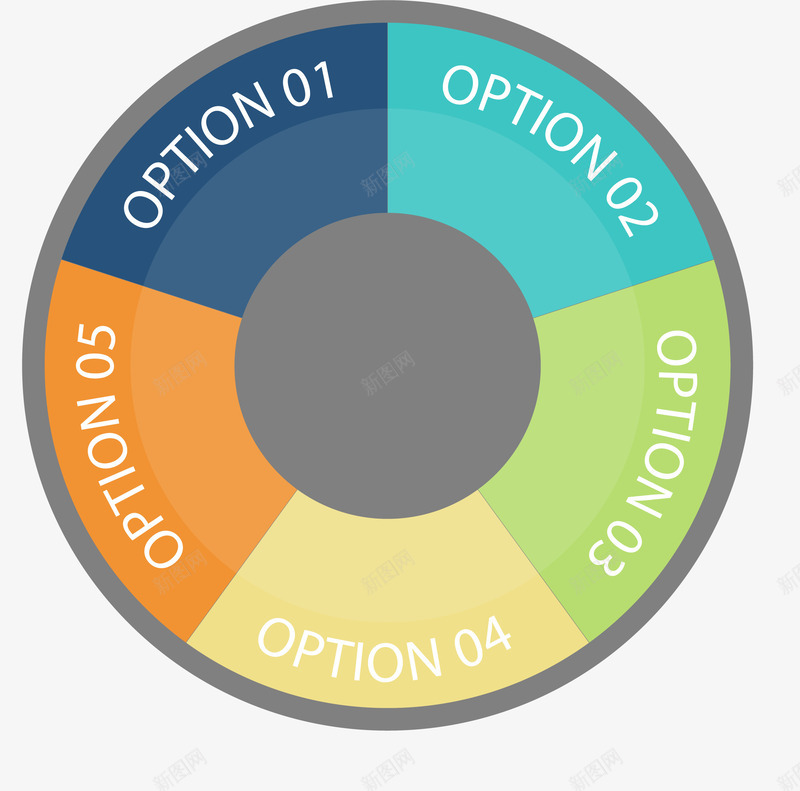 扁平化圆环ppt元素png免抠素材_88icon https://88icon.com ppt ppt元素 五圆环 分类 圆环 彩色区域 扁平化