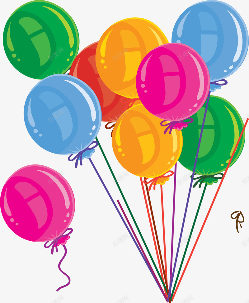 彩色闪耀漂浮气球png免抠素材_88icon https://88icon.com 6月1号 儿童节 六一节 彩色气球 气球墙 漂浮气球 玩耍 童趣 节庆气球