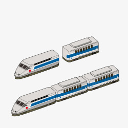 高铁模型灰色高铁矢量图高清图片