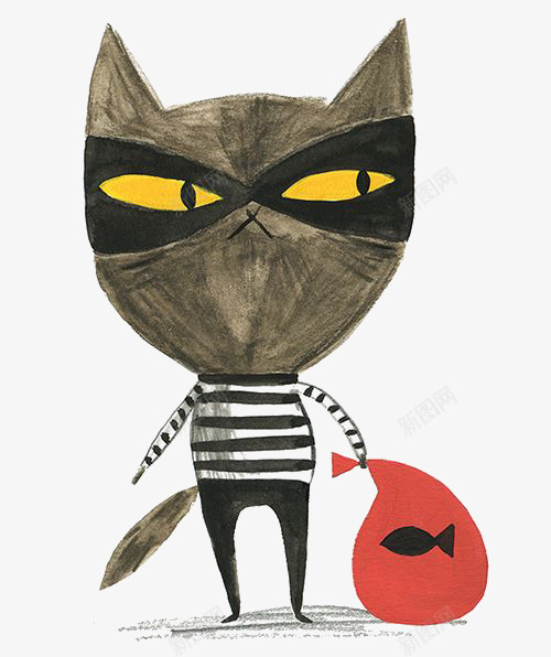 猫咪小偷png免抠素材_88icon https://88icon.com 偷窃人物 偷鱼 卡通 宠物 小偷 手绘 拟人 插画 猫 眼罩的小偷 警察抓贼