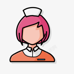 女护士手绘职业发展素材