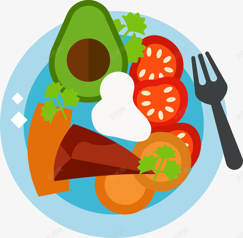 卡通蔬菜水果png免抠素材_88icon https://88icon.com 扁平化 矢量图案 素食 蔬菜水果 西餐 食物餐饮