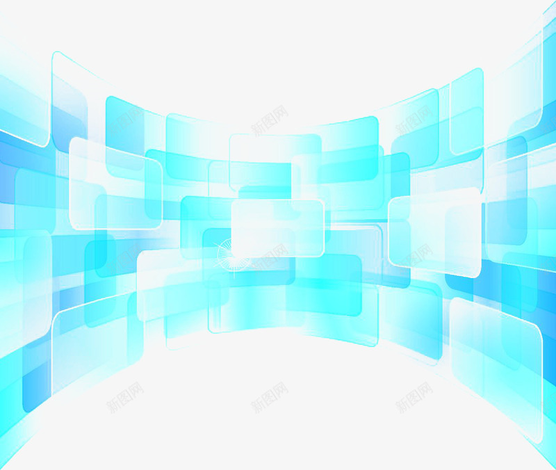 蓝色立体方块背景装饰png免抠素材_88icon https://88icon.com 创意 方块 现代 科技 立体 蓝色