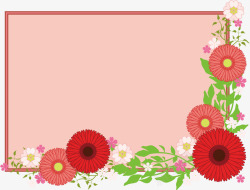 粉色美丽花朵框架素材