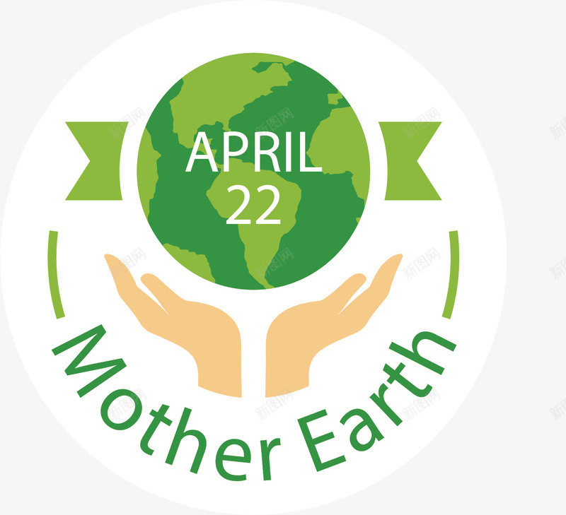 手托地球矢量图ai免抠素材_88icon https://88icon.com 世界地球日 创意地球 地球 地球环保 手托 绿色地球 矢量图