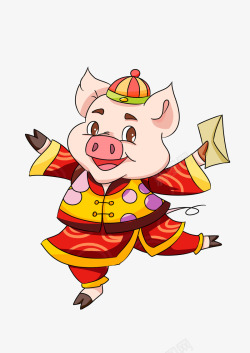 2019猪年卡通喜庆小猪素材